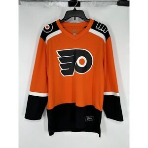 NHL Philadelphia Flyers #79 Carter Hart Jersey Mens Size Small Orange Hockey